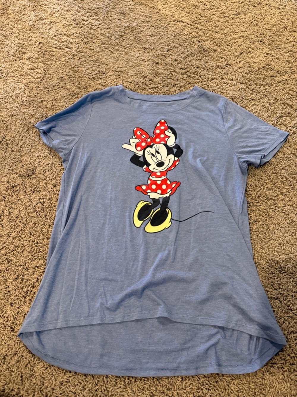 Disney Girls Light Blue Minnie Mouse Short Sleeve Tee